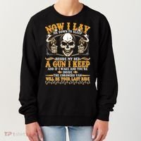 Now I Lay Me Down To Sleep Gun Skull Women's Sweatshirt thumb 0