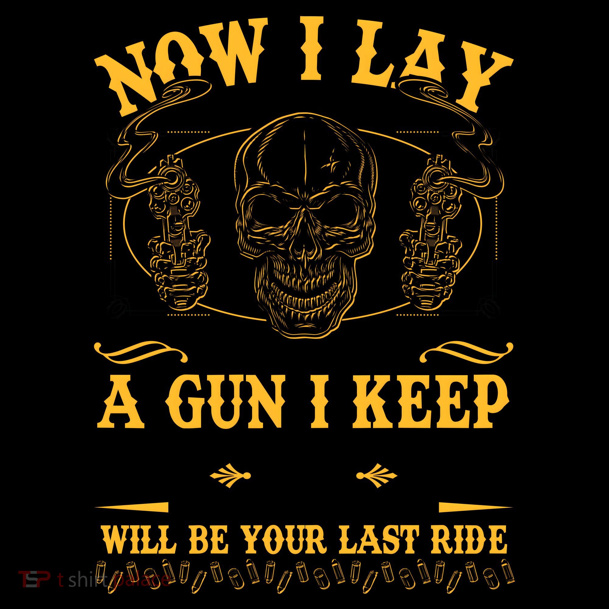 Now I Lay Me Down To Sleep Gun Skull Coffee Mug