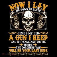 Now I Lay Me Down To Sleep Gun Skull Women's Hoodie thumb 2