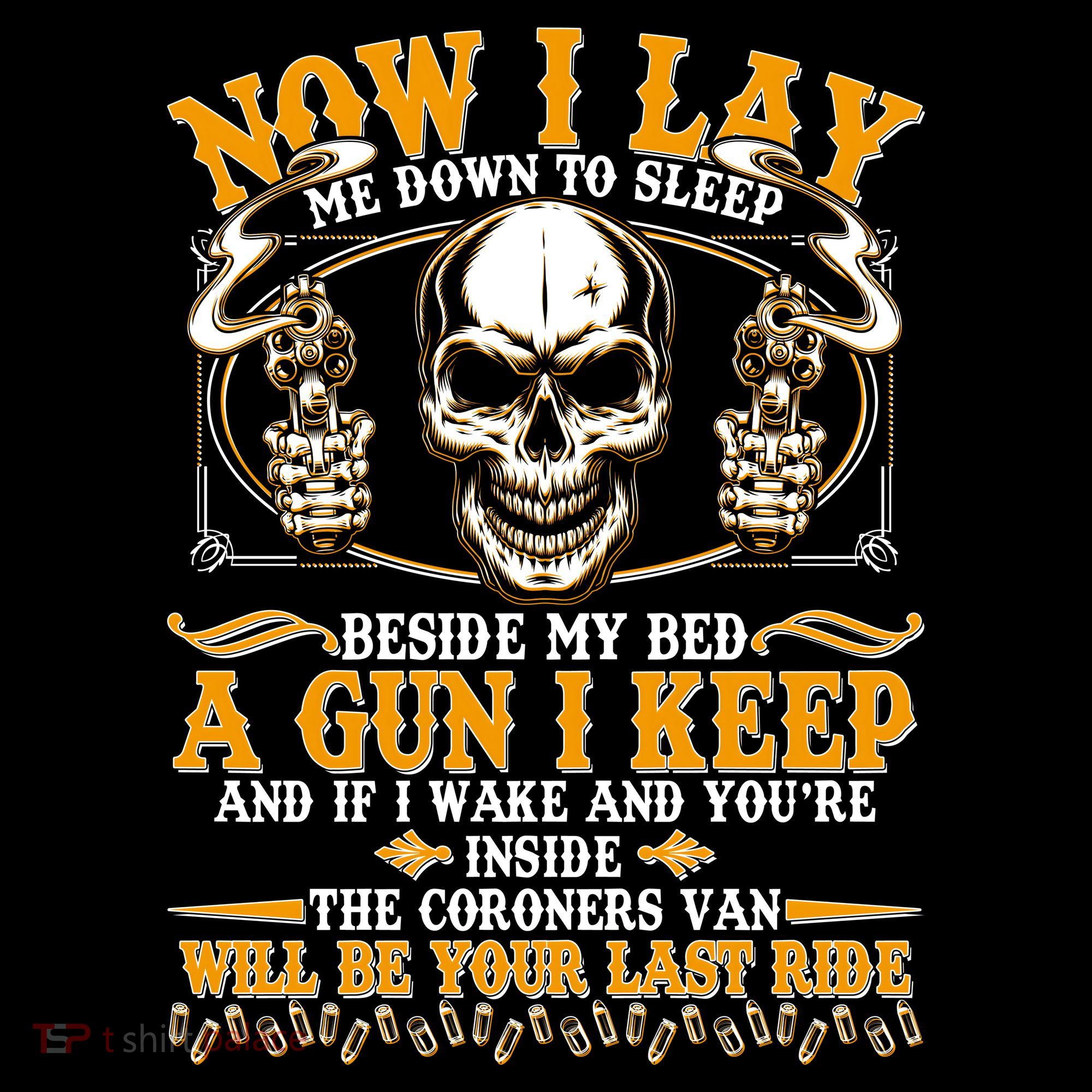 Now I Lay Me Down To Sleep Gun Skull Women's Tank Top