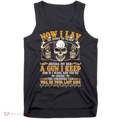 Now I Lay Me Down To Sleep Gun Skull Tank Top