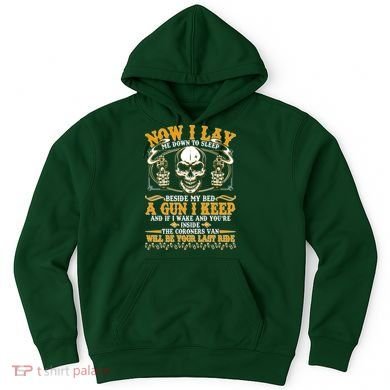 Now I Lay Me Down To Sleep Gun Skull Hoodie