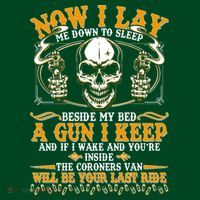 Now I Lay Me Down To Sleep Gun Skull Mousepad thumb 1