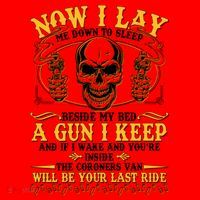Now I Lay Me Down To Sleep Gun Skull Santa Hat thumb 1