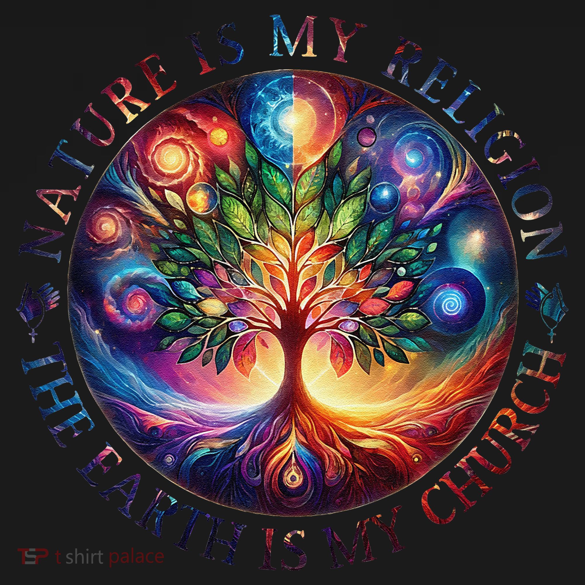 Nature Is My Religion The Earth Is My Church Mandala Tree Baby Bodysuit