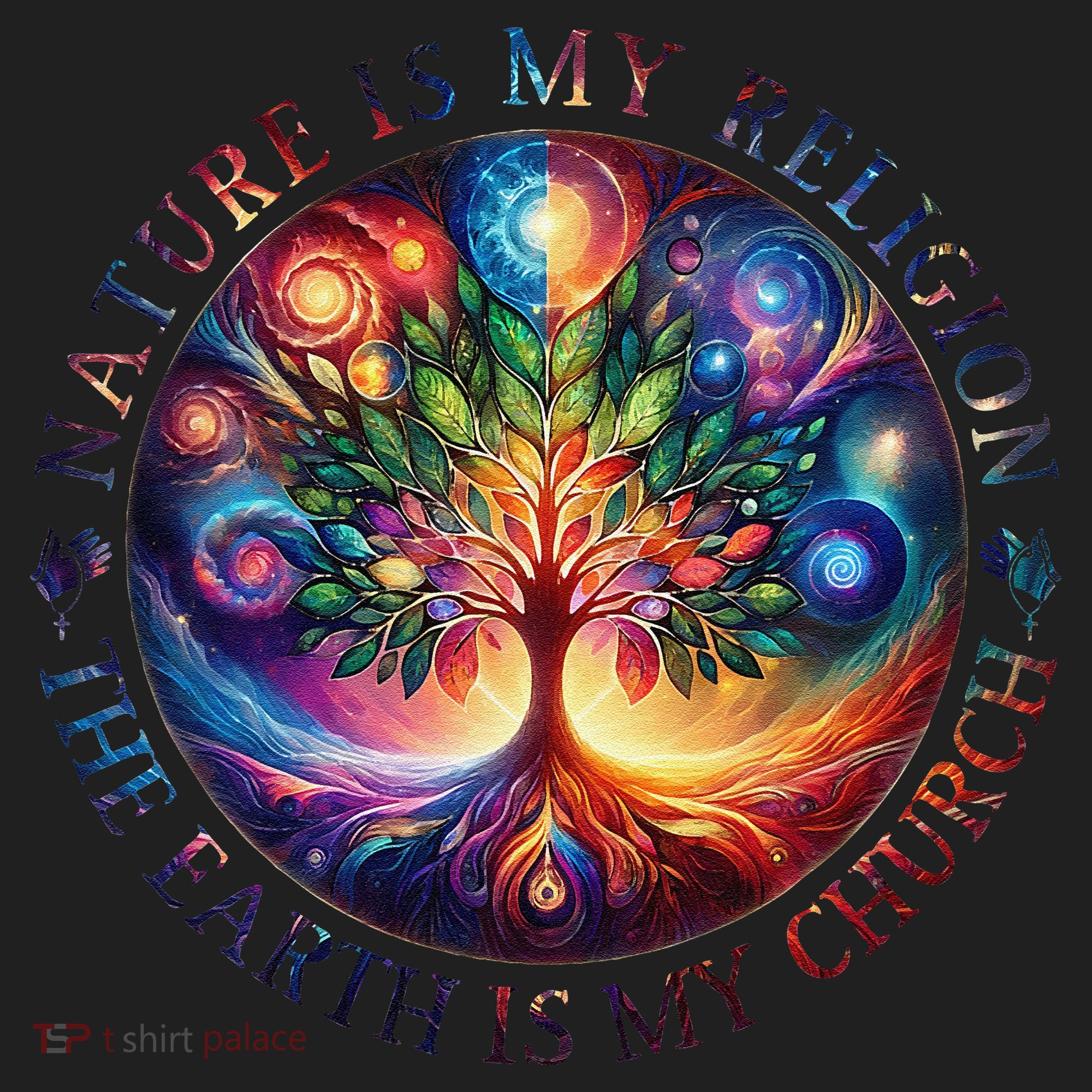 Nature Is My Religion The Earth Is My Church Mandala Tree Hat