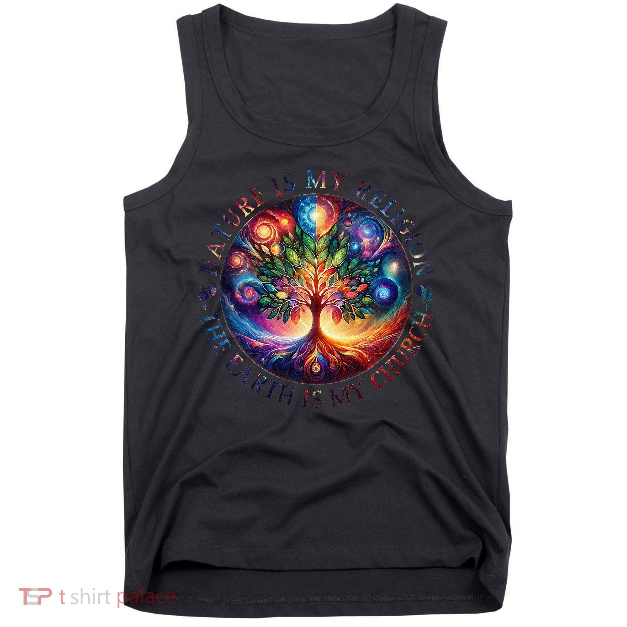 Nature Is My Religion The Earth Is My Church Mandala Tree Tank Top