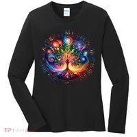 Nature Is My Religion The Earth Is My Church Mandala Tree Women's Long Sleeve Shirt thumb 0