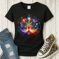 Nature Is My Religion The Earth Is My Church Mandala Tree Women's T-Shirt thumb 3