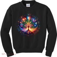 Nature Is My Religion The Earth Is My Church Mandala Tree Kids Sweatshirt thumb 0