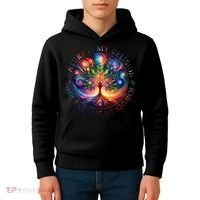 Nature Is My Religion The Earth Is My Church Mandala Tree Kids Hoodie thumb 4