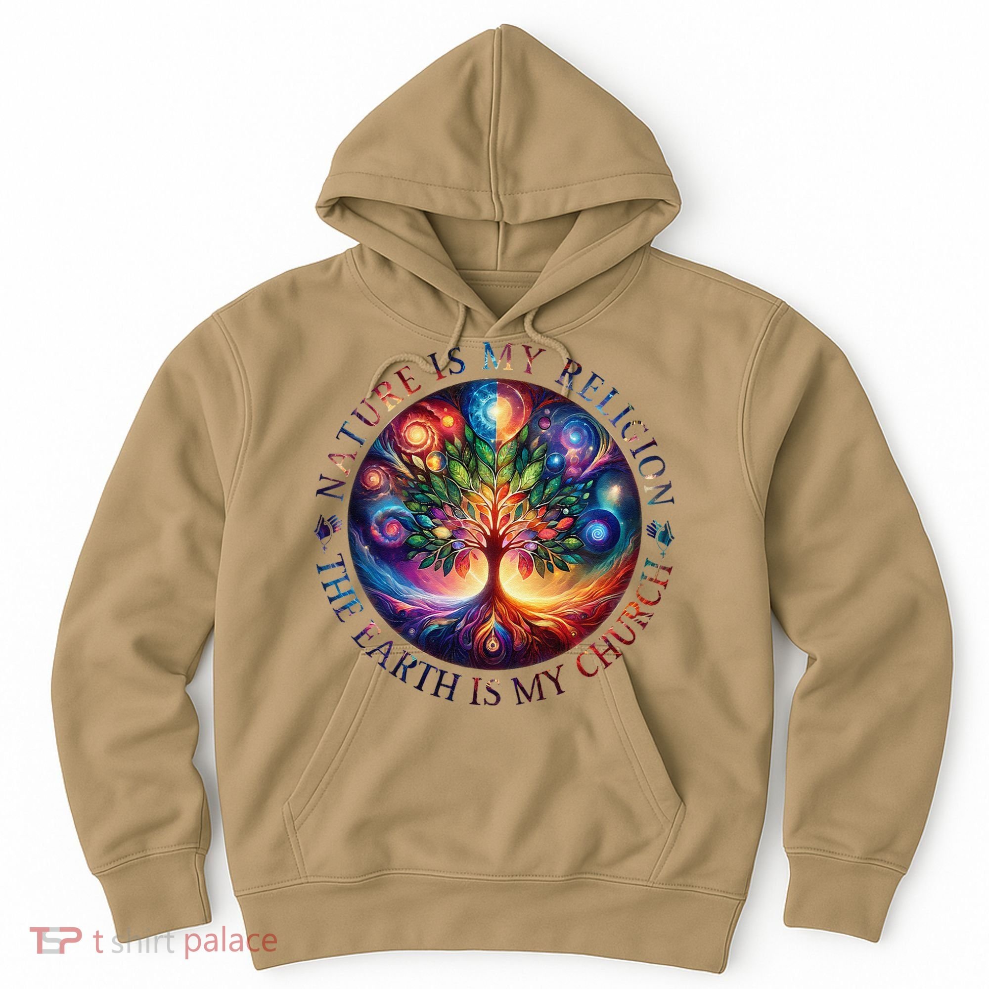 Nature Is My Religion The Earth Is My Church Mandala Tree Hoodie