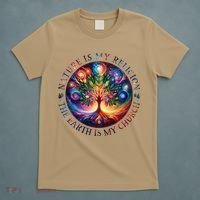 Nature Is My Religion The Earth Is My Church Mandala Tree T-Shirt thumb 5