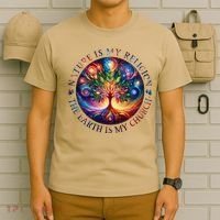Nature Is My Religion The Earth Is My Church Mandala Tree T-Shirt thumb 6