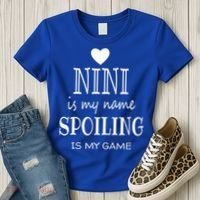 Nini Is My Name Funny Nini Graphic Funny Gift For Nini Grandma Gift Women's T-Shirt thumb 3