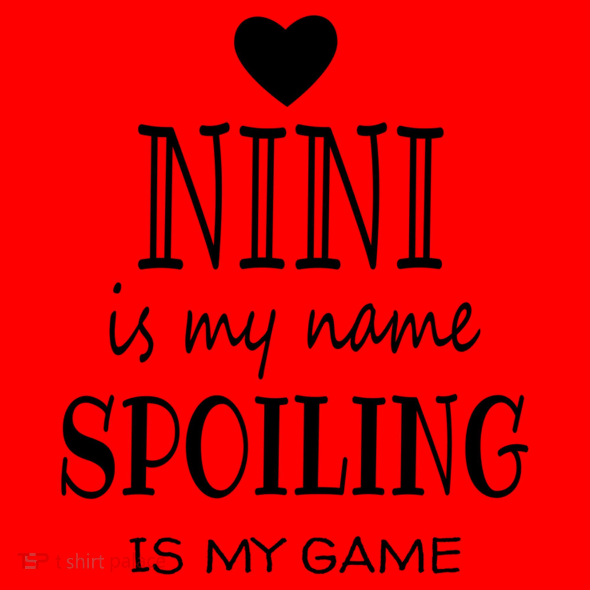 Nini Is My Name Funny Nini Graphic Funny Gift For Nini Grandma Gift Santa Hat