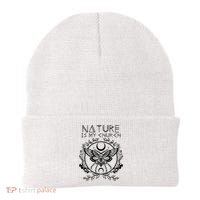 Nature Is My Church Moon Moth Witchcraft Wiccan Witch Beanie thumb 0