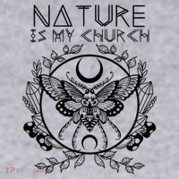 Nature Is My Church Moon Moth Witchcraft Wiccan Witch Women's Sweatshirt thumb 2