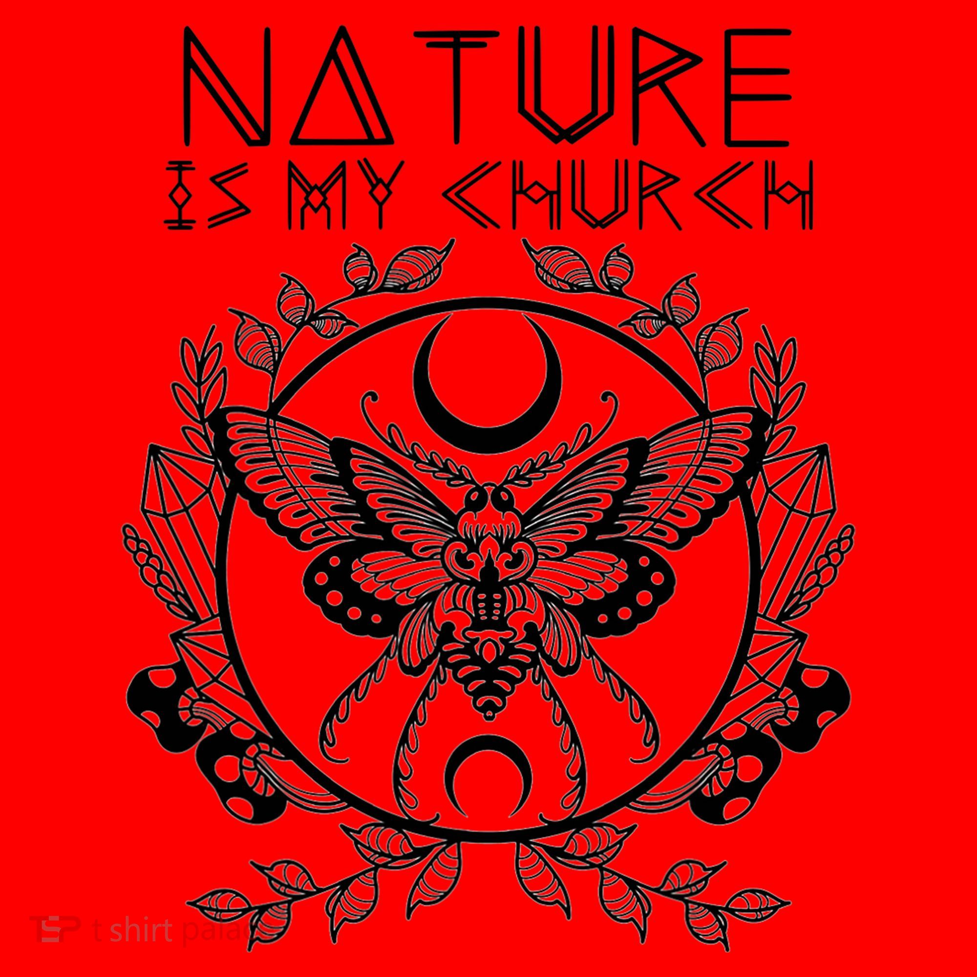 Nature Is My Church Moon Moth Witchcraft Wiccan Witch Santa Hat