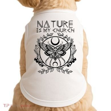 Nature Is My Church Moon Moth Witchcraft Wiccan Witch Doggie Tank