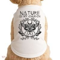 Nature Is My Church Moon Moth Witchcraft Wiccan Witch Doggie Tank thumb 0