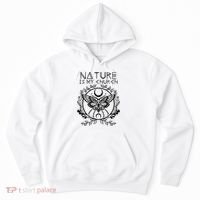 Nature Is My Church Moon Moth Witchcraft Wiccan Witch Hoodie thumb 0