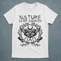 Nature Is My Church Moon Moth Witchcraft Wiccan Witch T-Shirt thumb 5
