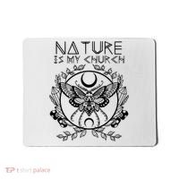 Nature Is My Church Moon Moth Witchcraft Wiccan Witch Mousepad thumb 0