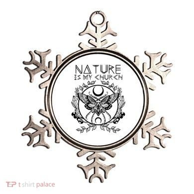 Nature Is My Church Moon Moth Witchcraft Wiccan Witch Ornament