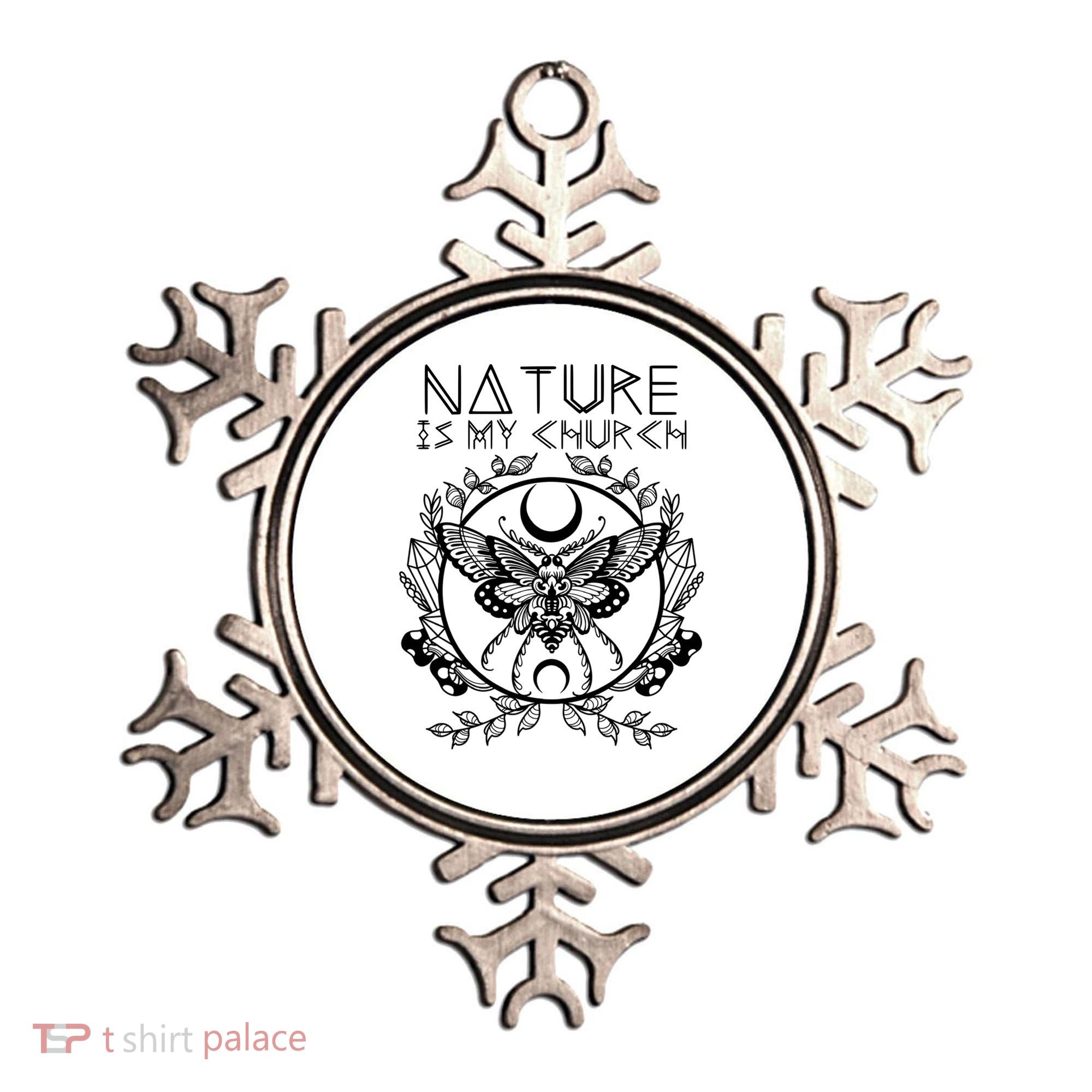 Nature Is My Church Moon Moth Witchcraft Wiccan Witch Ornament