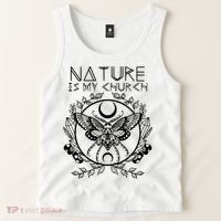 Nature Is My Church Moon Moth Witchcraft Wiccan Witch Tank Top thumb 2