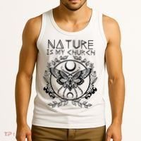 Nature Is My Church Moon Moth Witchcraft Wiccan Witch Tank Top thumb 3