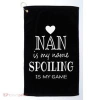 Nan Is My Name Funny Graphic Gifts For Nan Grandma Golf Towel thumb 0