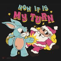 Now It's My Turn Funny Holiday Easter Bunny Santa Toddler Hoodie thumb 2