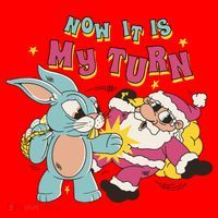 Now It's My Turn Funny Holiday Easter Bunny Santa Santa Hat thumb 1