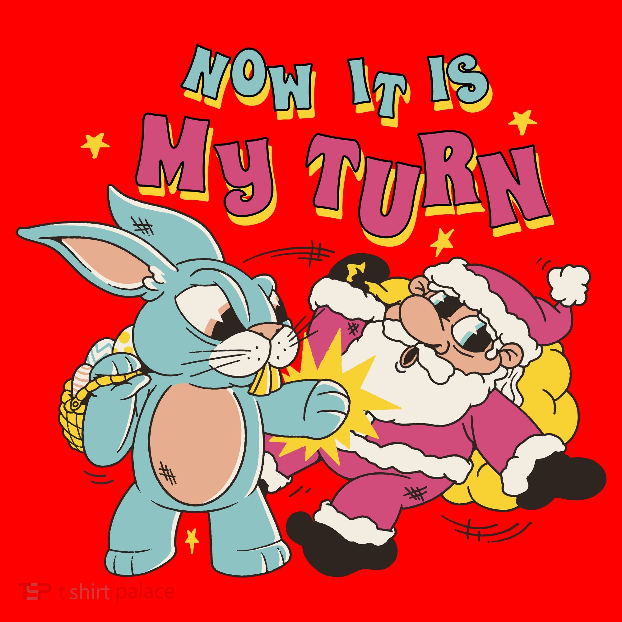 Now It's My Turn Funny Holiday Easter Bunny Santa Santa Hat