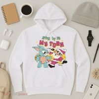 Now It's My Turn Funny Holiday Easter Bunny Santa Hoodie thumb 3