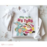 Now It's My Turn Funny Holiday Easter Bunny Santa Sweatshirt thumb 2
