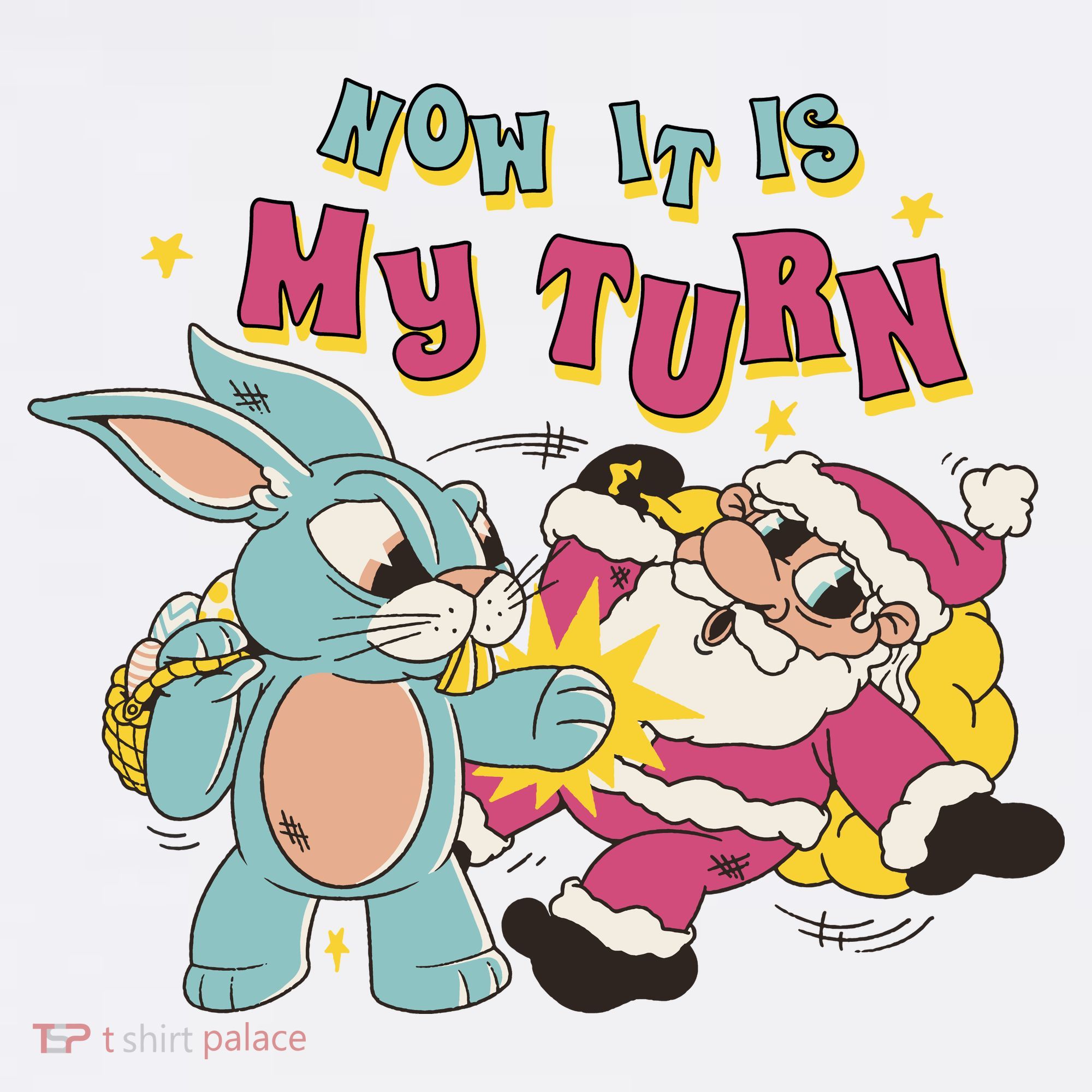 Now It's My Turn Funny Holiday Easter Bunny Santa Sweatshirt
