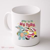 Now It's My Turn Funny Holiday Easter Bunny Santa Coffee Mug thumb 0