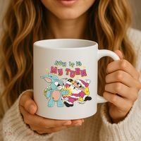 Now It's My Turn Funny Holiday Easter Bunny Santa Coffee Mug thumb 3