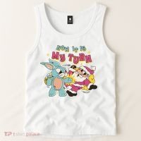 Now It's My Turn Funny Holiday Easter Bunny Santa Tank Top thumb 2