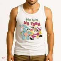 Now It's My Turn Funny Holiday Easter Bunny Santa Tank Top thumb 3