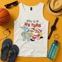 Now It's My Turn Funny Holiday Easter Bunny Santa Tank Top thumb 4