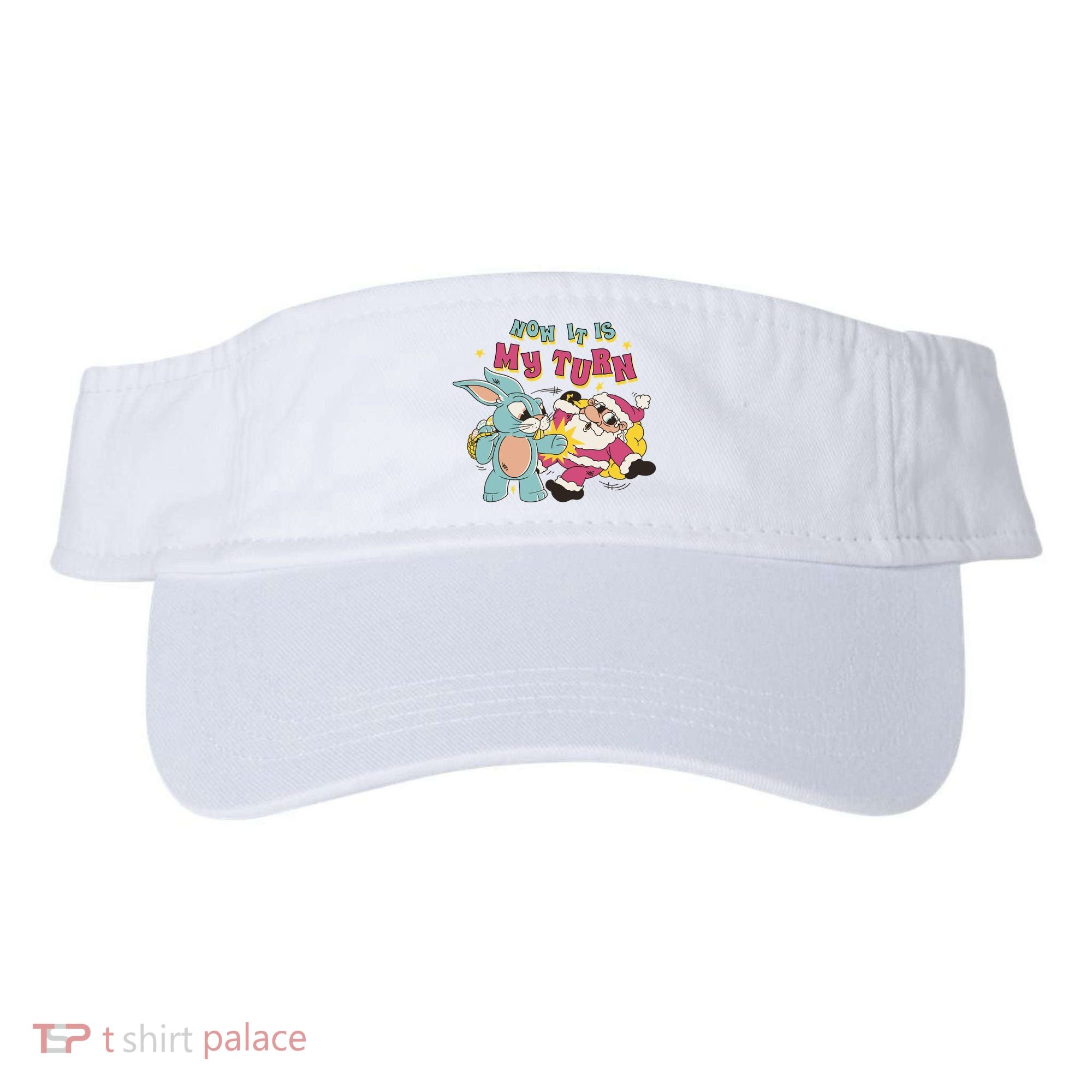 Now It's My Turn Funny Holiday Easter Bunny Santa Visor