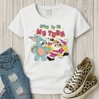 Now It's My Turn Funny Holiday Easter Bunny Santa Women's T-Shirt thumb 3