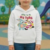 Now It's My Turn Funny Holiday Easter Bunny Santa Kids Hoodie thumb 3
