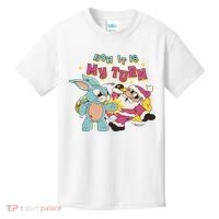 Now It's My Turn Funny Holiday Easter Bunny Santa Kids T-Shirt thumb 0