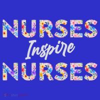 Nurses Inspire Nurses Funny Floral Nurse Quote Gift Long Sleeve Shirt thumb 2