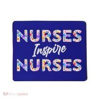 Nurses Inspire Nurses Funny Floral Nurse Quote Gift Mousepad thumb 0